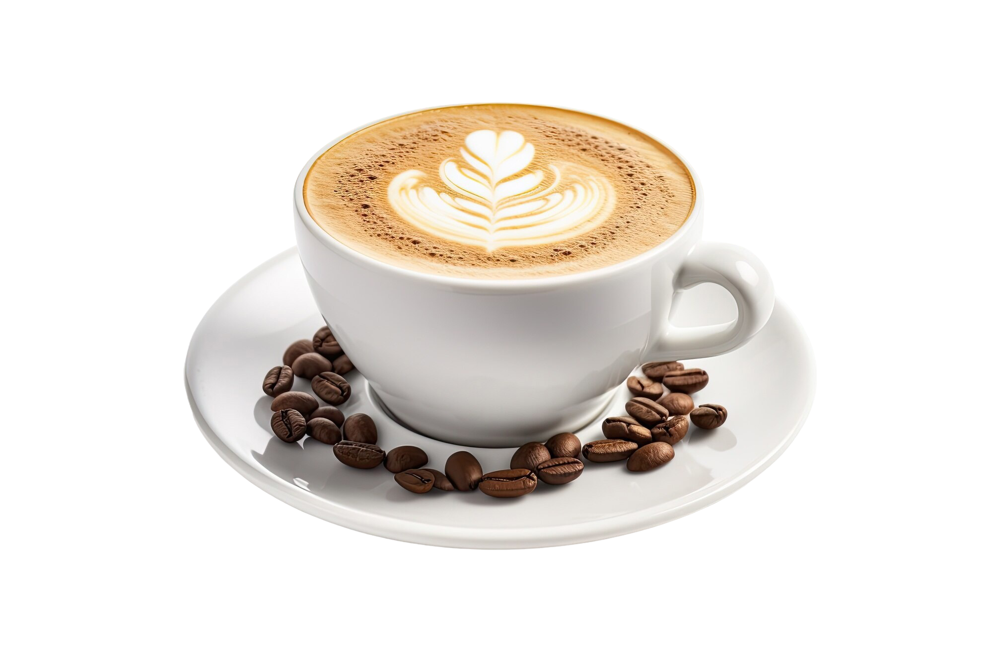 coffee cup with latte art